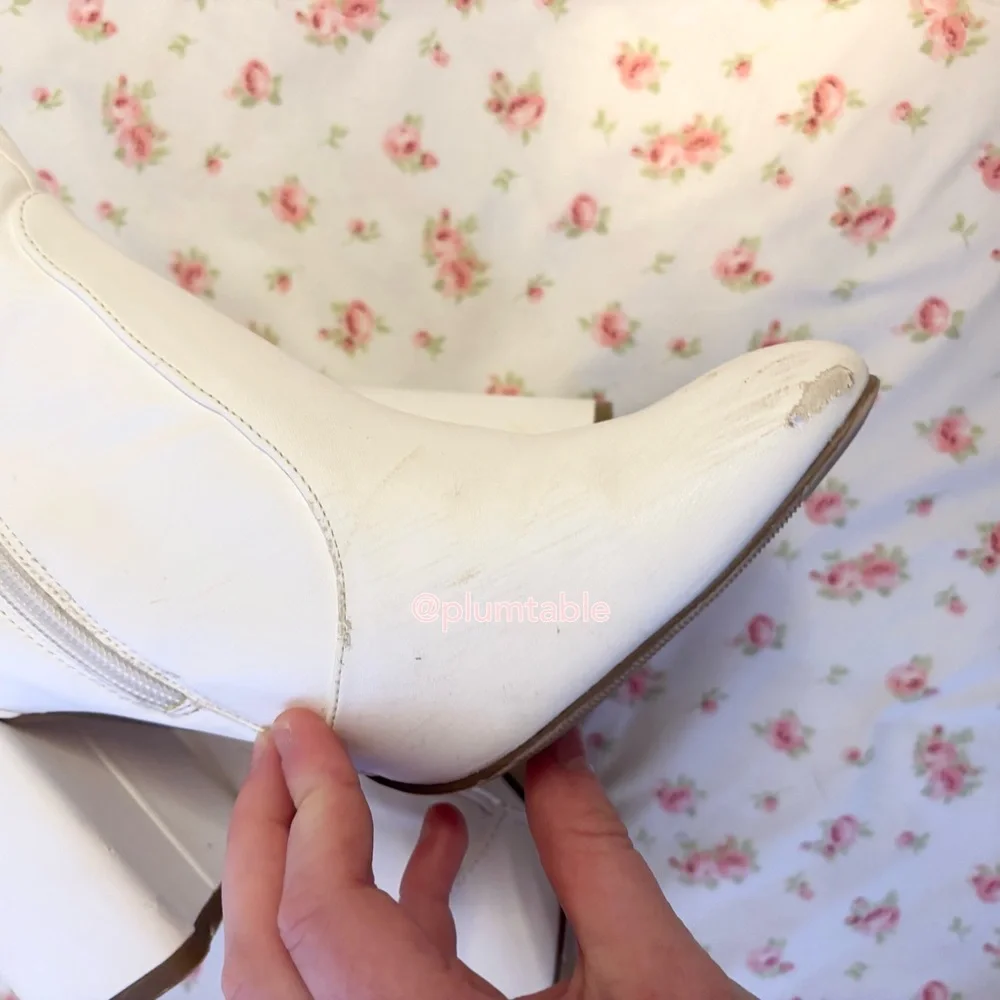 Madden Girl White Heeled Boots - Picture 3 of 5